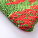 Chinese Elements Pattern Shoulder Bag Knitting Wool Handbag Tote
