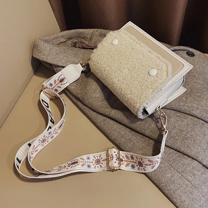 Plush Shoulder Bag Lamb Wool Winter Crossbody Bag