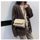 Plush Shoulder Bag Lamb Wool Winter Crossbody Bag