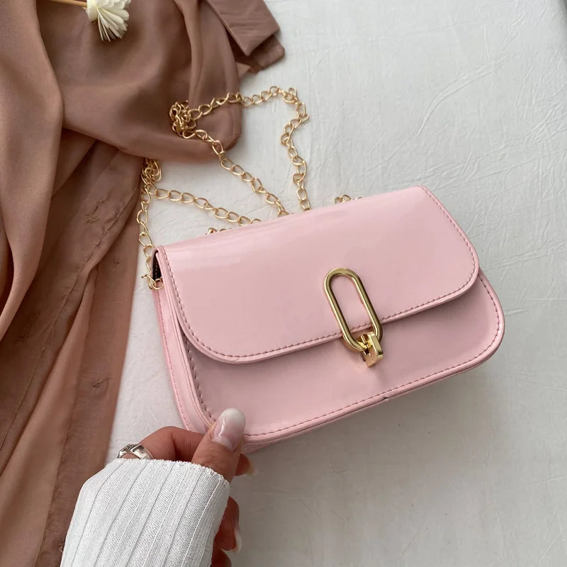Retro Messenger Bag Lock Shoulder Bag