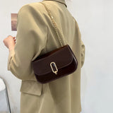 Retro Messenger Bag Lock Shoulder Bag