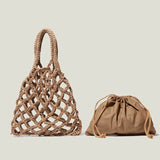 Female Bag Japanese and Woven Handbag All-match
