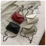 Plaid Chain Messenger Bag Casual Mini Crossbody Square Bag