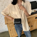 Plaid Chain Messenger Bag Casual Mini Crossbody Square Bag