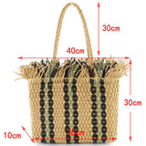 Female Straw Shoulder Bag Large Capacity Beach Bag