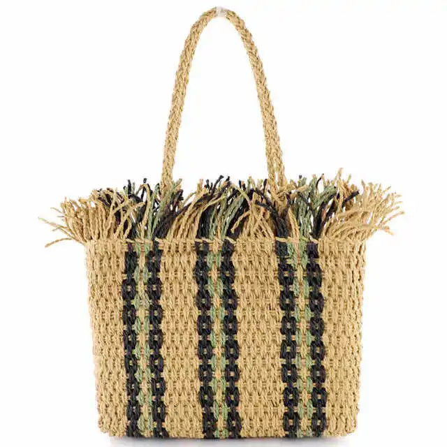 Female Straw Shoulder Bag Large Capacity Beach Bag