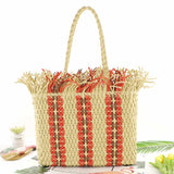Female Straw Shoulder Bag Large Capacity Beach Bag