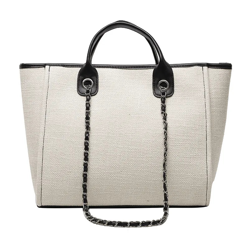 Women's Large Capacity Waterproof Tote Bag with Zipper Closure