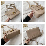 Tote Bag Pu Leather Crossbody Shoulder Square Handbag Women's Totes