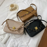 Tote Bag Pu Leather Crossbody Shoulder Square Handbag Women's Totes