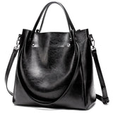 Women's Casual PU Leather Shoulder Bag Bucket Handbag