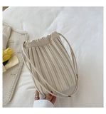 Female Bucket Shopping Bag Soft Leather Tote Bag Large Capacity Handbags Women