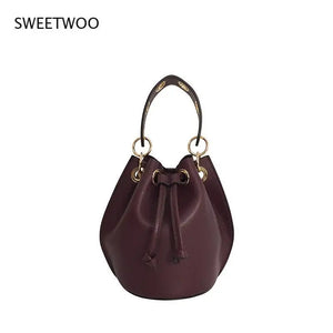Women's Mini Bucket Bag with Chain Strap