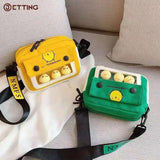 Female Canvas Bag Cartoon Chicken Messenger Bags For Outdoor Bag