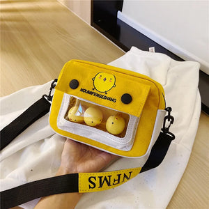 Chicken Cartoon Messenger Bag for Women Student Girl