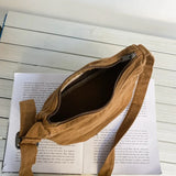 Female Canvas Side Sling Shoulder Bag Student Casual Cotton Crossbody Bag