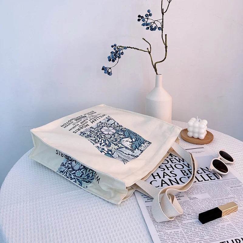 Vintage Flower Garden Print Shoulder Bag
