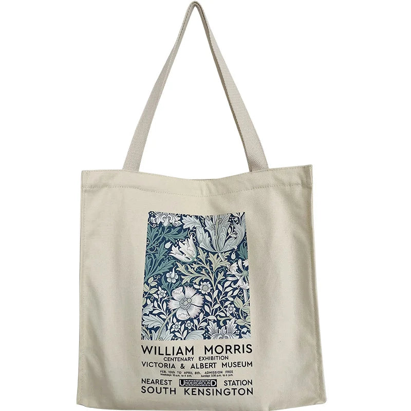 Vintage Flower Garden Print Shoulder Bag
