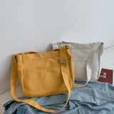 Female Canvas Shoulder Bags Handbags for Women Ladies Satchel Cotton Crossbody B