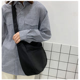Female Canvas Shoulder Bags Handbags for Women Ladies Satchel Cotton Crossbody B