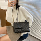 Casual Chain Shoulder Bags For Women Handbags Ladies PU Leather Crossbody