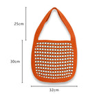 Women's Casual Crochet Soft Slouchy Shoulder Bag
