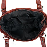 Casual Large Capacity Women Tote Shoulder Bag Pu Leather Bucket Handbag