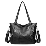 Casual Large Capacity Women Tote Shoulder Bag Pu Leather Bucket Handbag