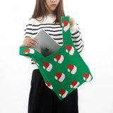 Christmas Gift Crochet Pouch Tote Bag Winter Leisure Knitted
