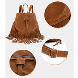 Women's Ethnic Style Canvas Bucket Backpack
