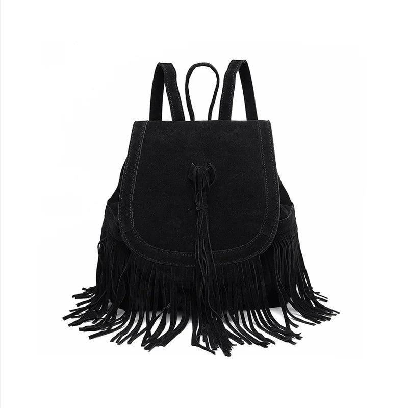 Women's Ethnic Style Canvas Bucket Backpack