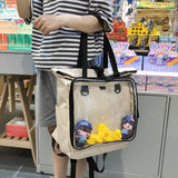Female Big Ita Bag Backpack Ducks Display Layer School-Bag Women Backpack