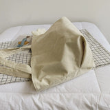 Women Corduroy Tote Bag Winter Shoulder Handbag Zipper Large Capacity