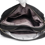 Female Crossbody Bag Solid Zipper Waterproof Nylon Shoulder Bag