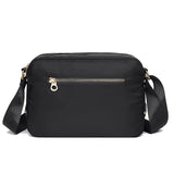 Female Crossbody Bag Solid Zipper Waterproof Nylon Shoulder Bag