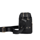 Female Crossbody Bag Solid Zipper Waterproof Nylon Shoulder Bag