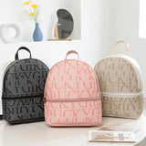 Female Small Backpack Mini Backpacks Teen Girl Schoolbag Solid PU Leather Mini C