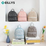 Female Small Backpack Mini Backpacks Teen Girl Schoolbag Solid PU Leather Mini C