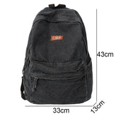 Female Denim Vintage College Backpack Student Girl Laptop School Bag