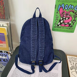 Female Denim Vintage College Backpack Student Girl Laptop School Bag