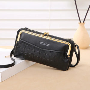 Embossed Crocodile Pattern Messenger Bag Large Capacity Diagonal Lady Bag