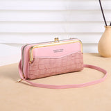 Embossed Crocodile Pattern Messenger Bag Large Capacity Women Wallet