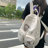 Grunge Fairycore Fabric Backpack 90s Teen Waterproof Oversized School Bagpack