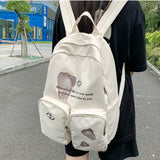 Grunge Fairycore Fabric Backpack 90s Teen Waterproof Oversized School Bagpack