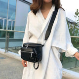 Women Leather Large Capacity Zipper Crossbody Handbag