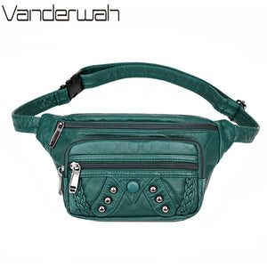 Women's Fanny Pack Banana Hip Purse Handbag Waist Bag PU Leather