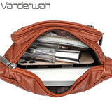 Women's Fanny Pack Banana Hip Purse Handbag Waist Bag PU Leather