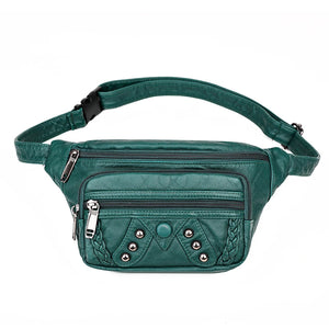 Women's Fanny Pack Banana Hip Purse Handbag Waist Bag PU Leather