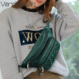 Women's Fanny Pack Banana Hip Purse Handbag Waist Bag PU Leather