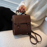 Vintage PU Mochila Backpacks Bags for Women
